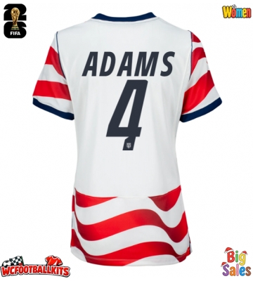 United States Tyler Adams #4 Replica Home Stadium Shirt for Women World Cup 2026 Short Sleeve